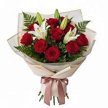 Букет цветов из:  Лилии и Розы в Серноводском Ставропольского края