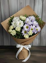 Букет цветов из:  Хризантемы и Розы в Серноводском Ставропольского края