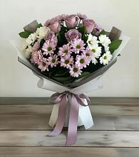 Букет цветов из:  Хризантемы и Розы в Серноводском Ставропольского края