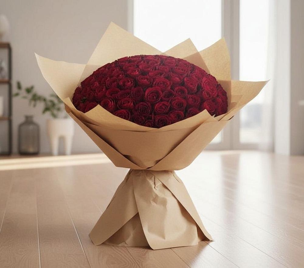 Букет 101 Красная роза в Серноводском Ставропольского края
