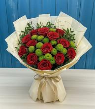Букет цветов из:  Розы и Хризантемы в Серноводском Ставропольского края