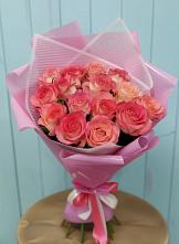 Букет 15 Розовых роз Равель #REPLACE_PRED# Серноводском Ставропольского края
