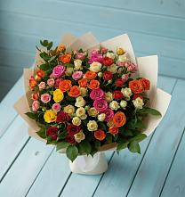 Букет Микс из разноцветных кустовых роз #REPLACE_PRED# Серноводском Ставропольского края